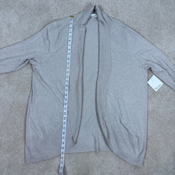 89th & Madison Women's Beige Open Front Drape Cardigan Sweater 2X NWT - Picture 8 of 9